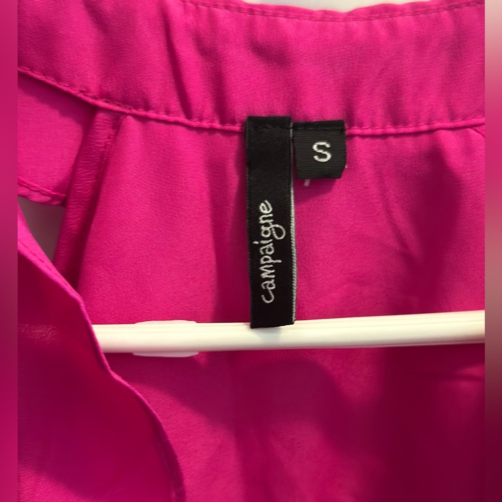 Pink Ruffled Sleeveless Top Size S - Picture 3 of 5